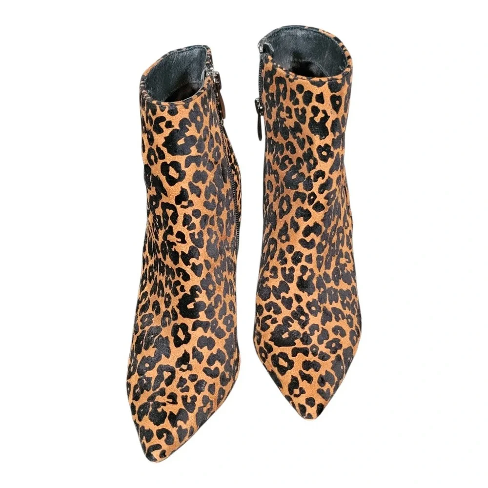 Steve Madden Jenn Pointed Toe Annimal Print‎ Ankle Boots Size 8 Fall Fashion